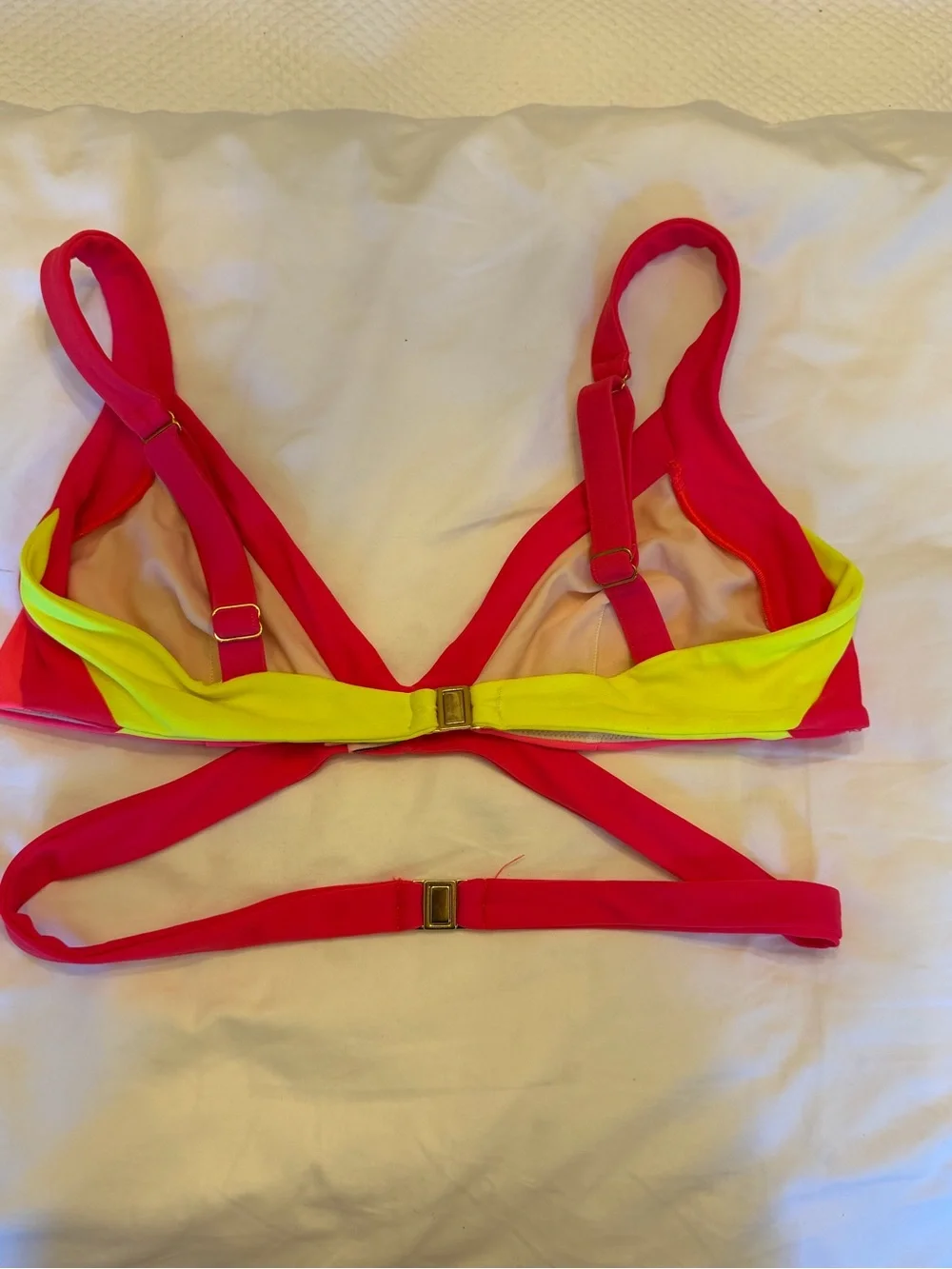 Agent Provocateur Neon Pink Wrap Bikini Top
